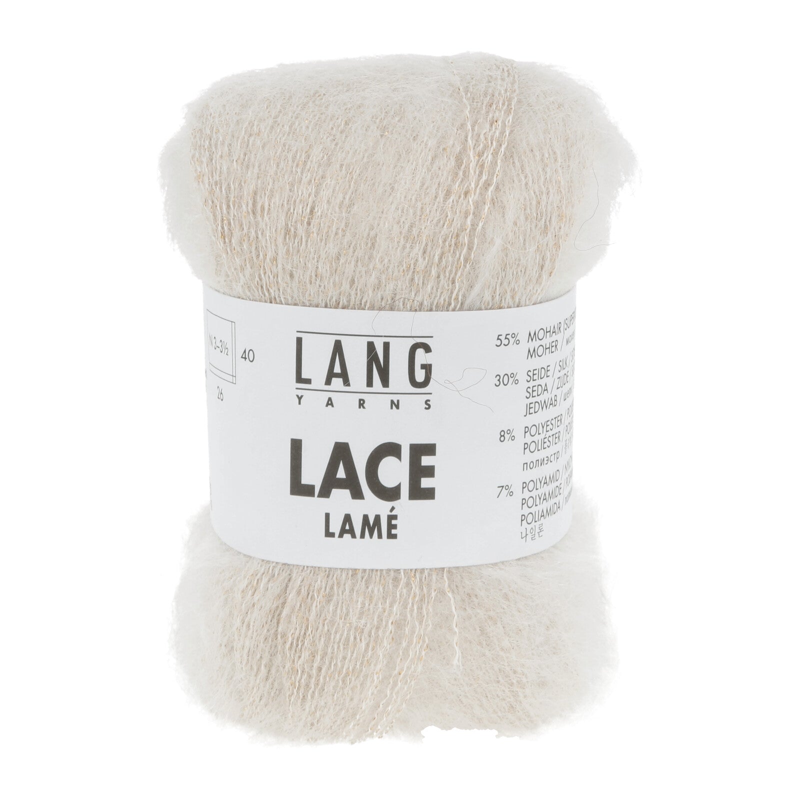 LACE LAMÉ - WEISS