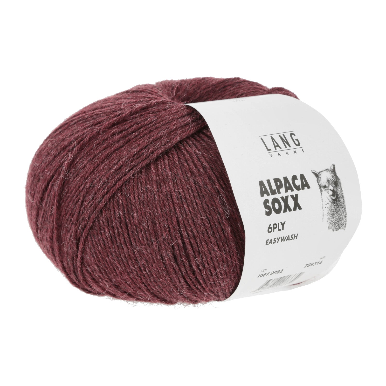 ALPACA SOXX 6-FACH/6-PLY - WEINROT MÉLANGE