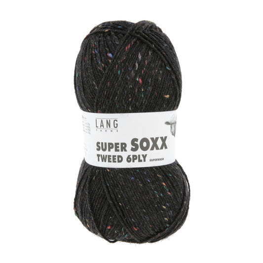 SUPER SOXX TWEED 6-FACH/PLY - SCHWARZ