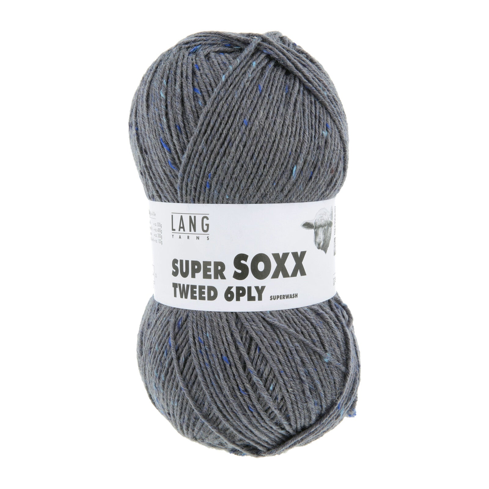 SUPER SOXX TWEED 6-FACH/PLY - DUNKELGRAU