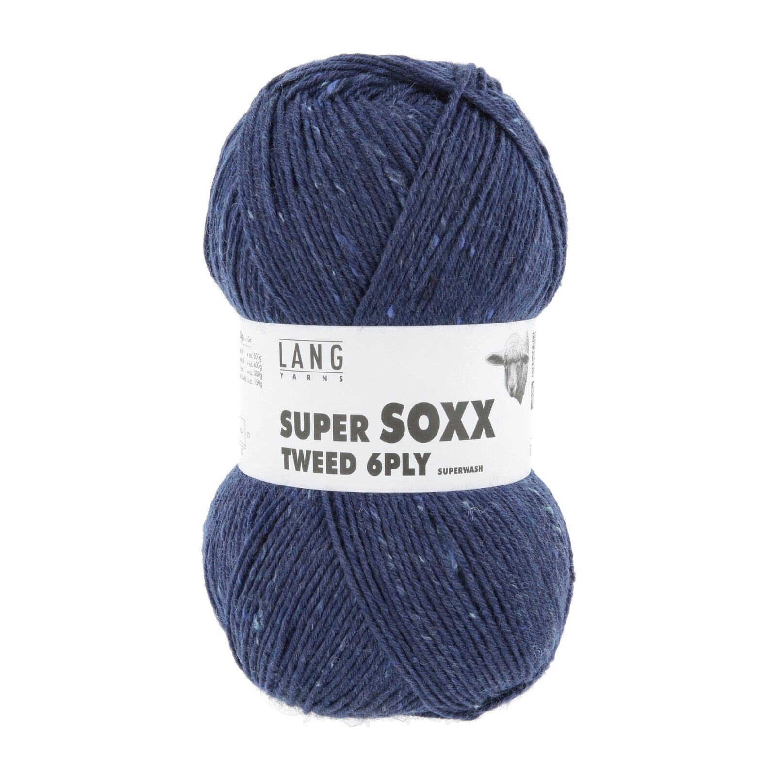 SUPER SOXX TWEED 6-FACH/PLY - BLAU