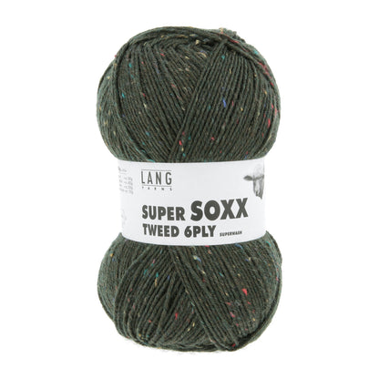SUPER SOXX TWEED 6-FACH/PLY - DUNKELGRÜN