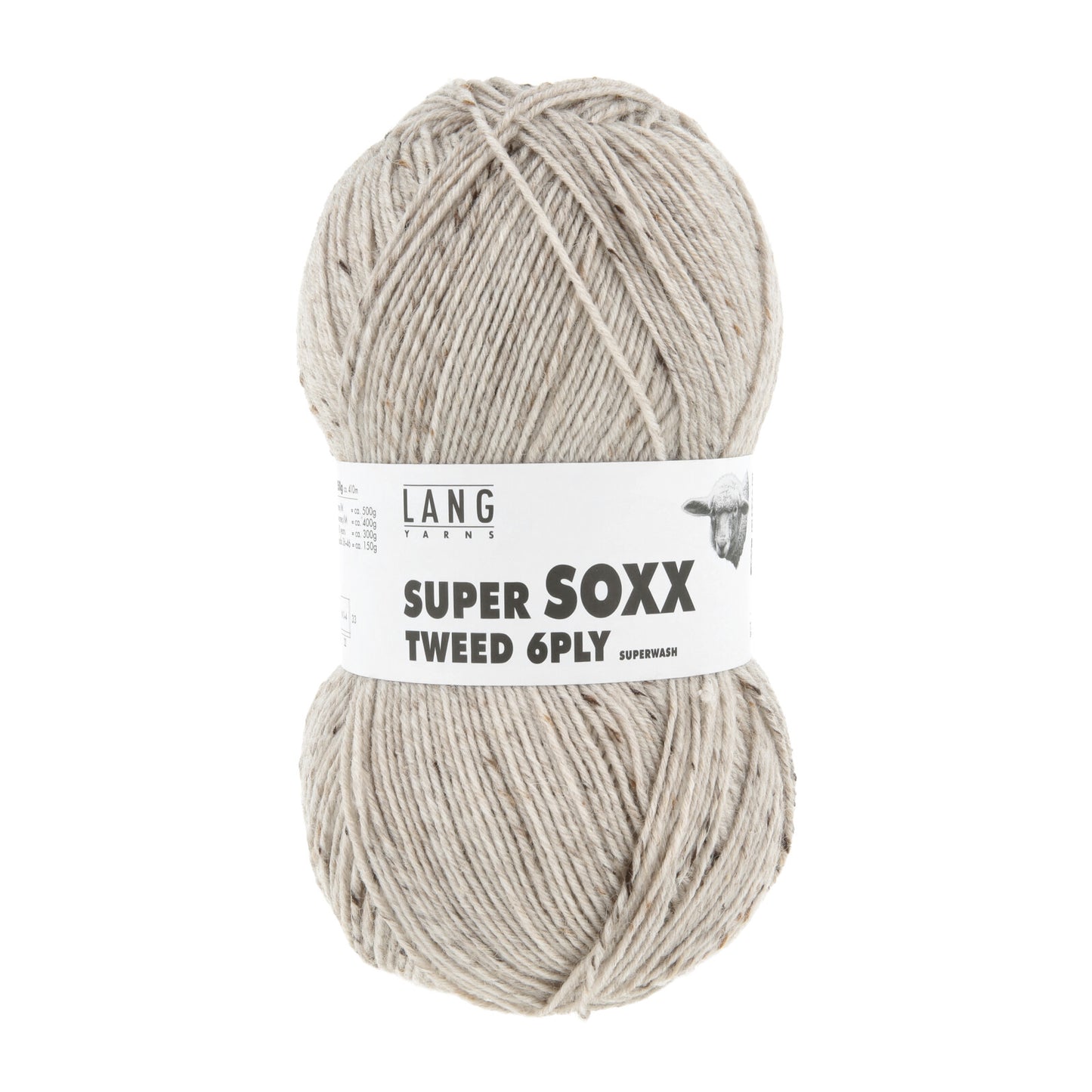 SUPER SOXX TWEED 6-FACH/PLY - BEIGE