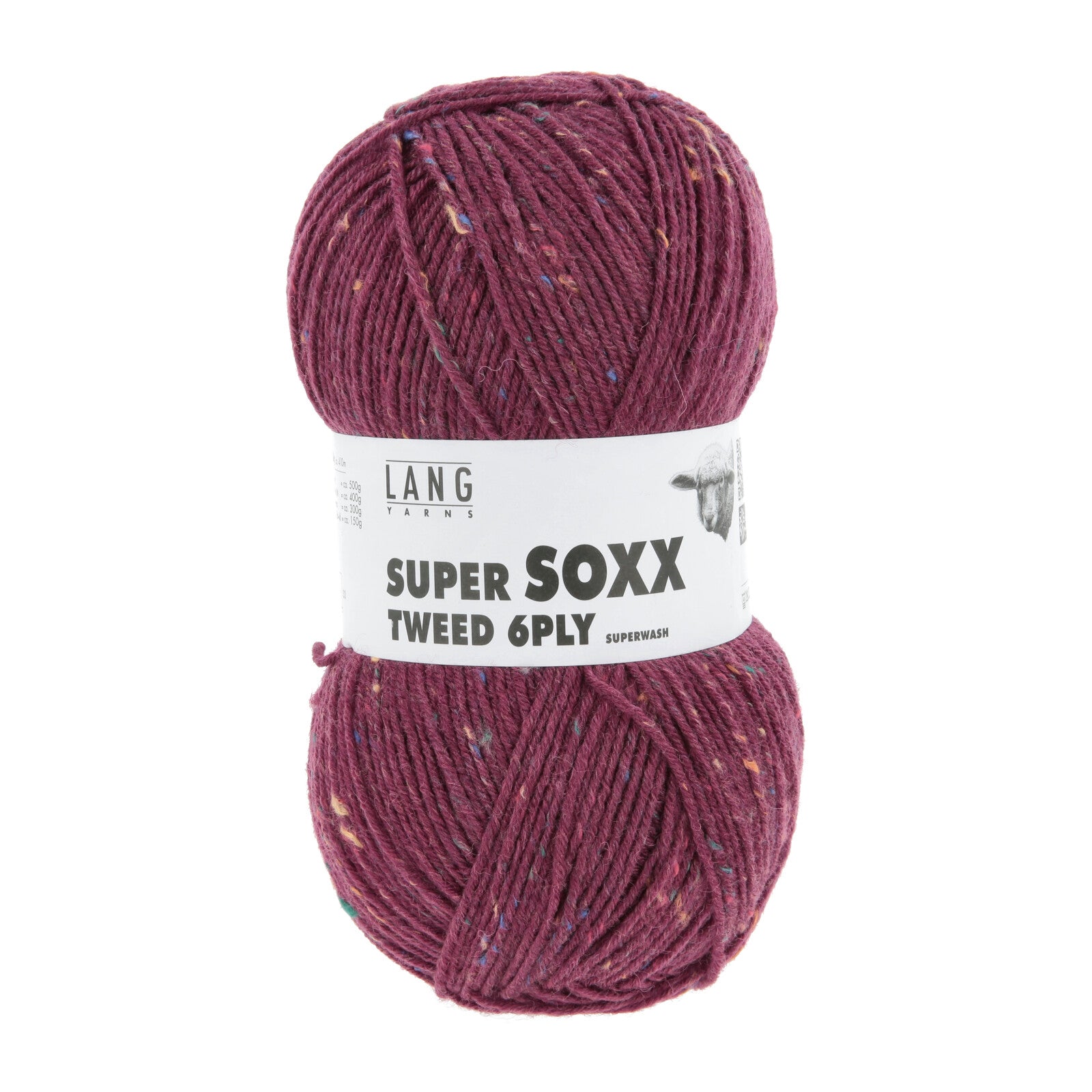 SUPER SOXX TWEED 6-FACH/PLY - BEERE