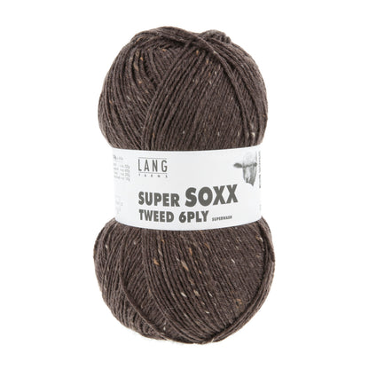 SUPER SOXX TWEED 6-FACH/PLY - CHOCO