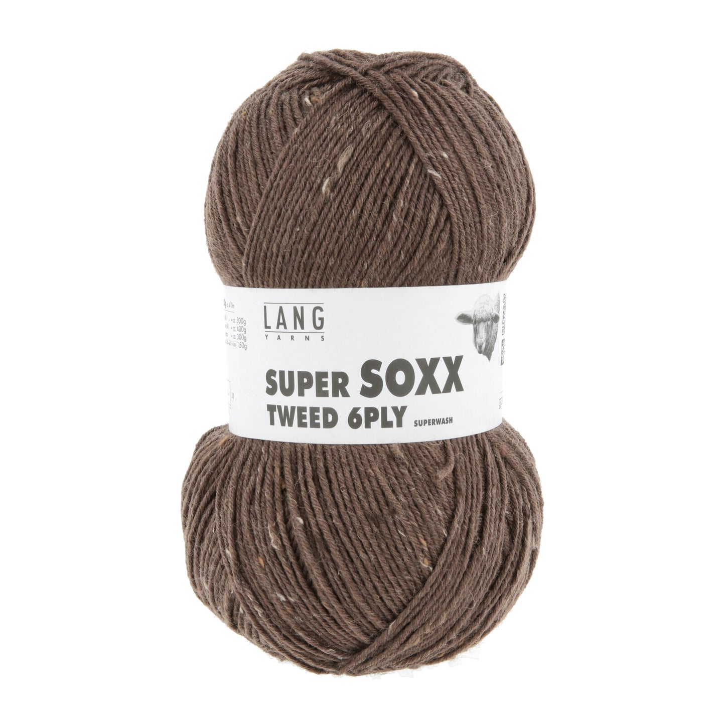 SUPER SOXX TWEED 6-FACH/PLY - BRAUN