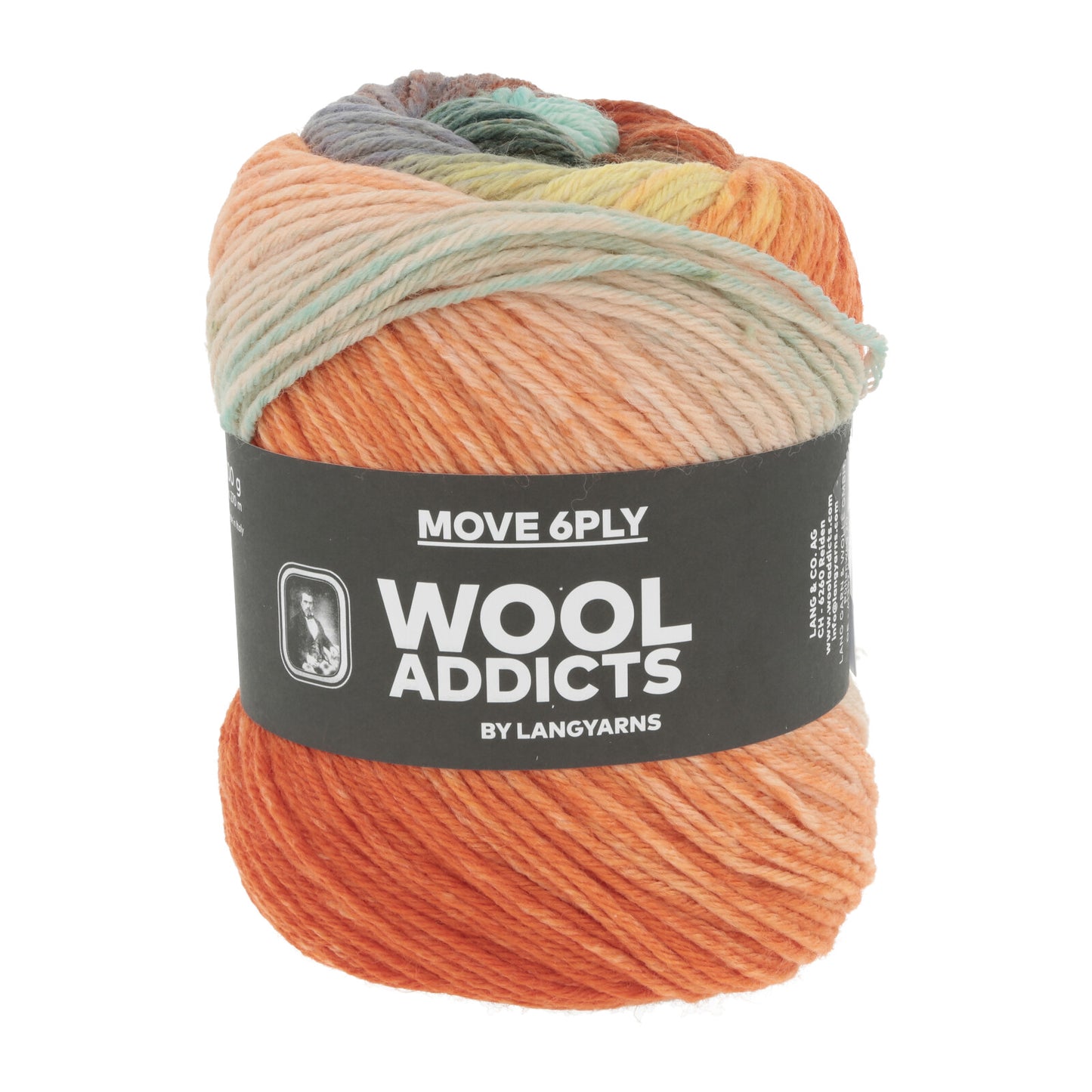 MOVE 6-FACH/6-PLY - TURQUOISE/ORANGE/YELLOW