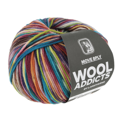 MOVE 8-FACH/8-PLY - ORANGE/TURQUOISE/RED