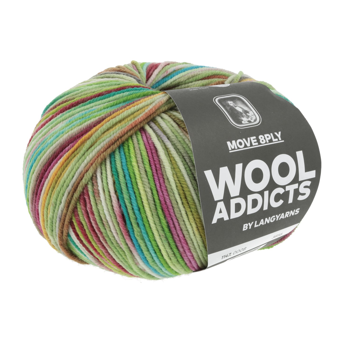MOVE 8-FACH/8-PLY - GREEN/PINK/TURQUOISE