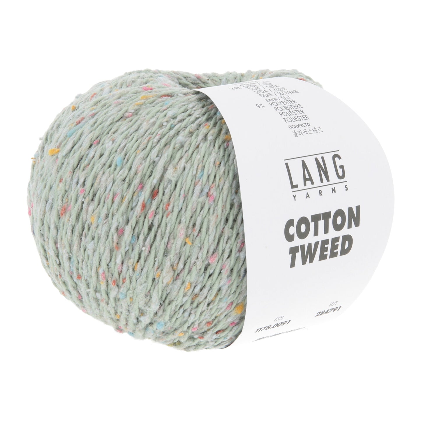 COTTON TWEED - PASTELL GRÜN  - BASIS 901