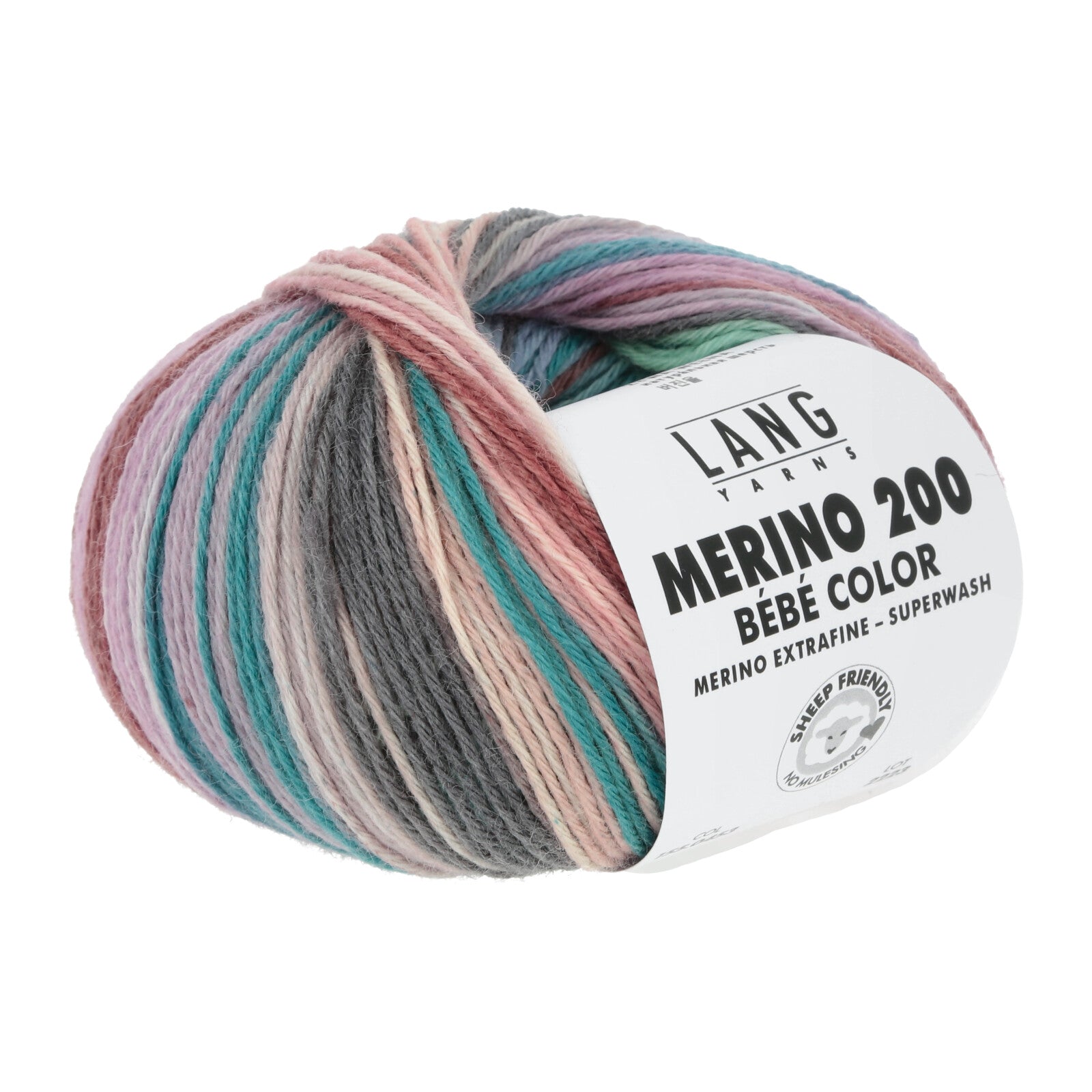 MERINO 200 BEBE COLOR - BLAU/LACHS/GRÜN