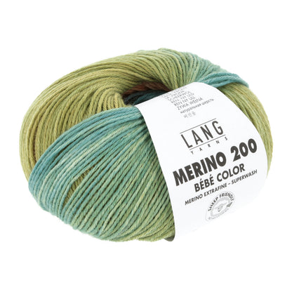 MERINO 200 BEBE COLOR - ORANGE/GRÜN