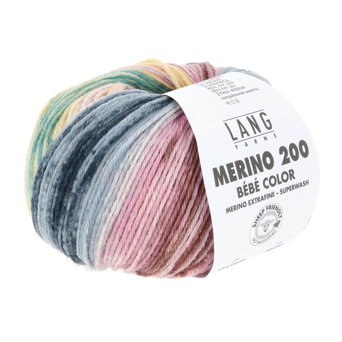 MERINO 200 BEBE COLOR - MAUVE/JEANS/BABYGELB