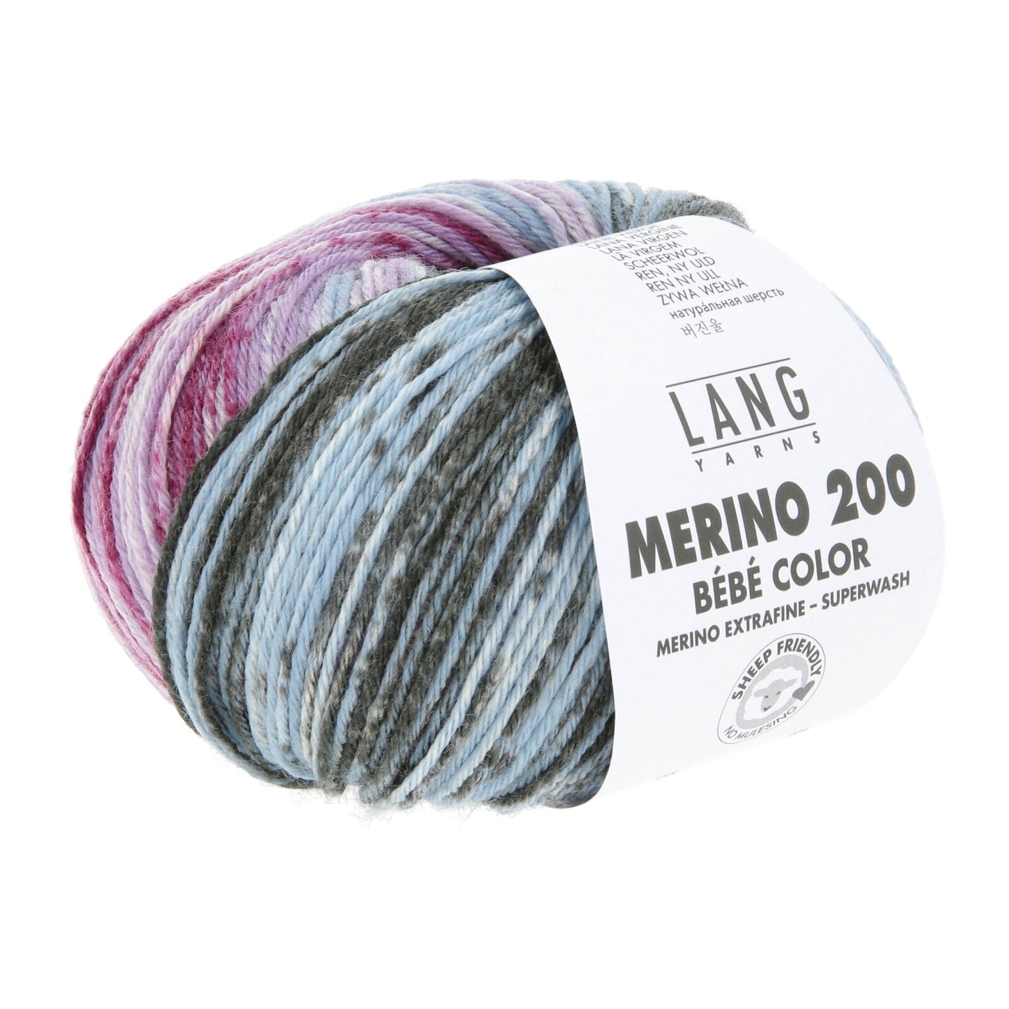 MERINO 200 BEBE COLOR - BLAU/VIOLETT/PFLAUME