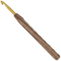 Wollhäkelnadel Walnuss Gold 326
