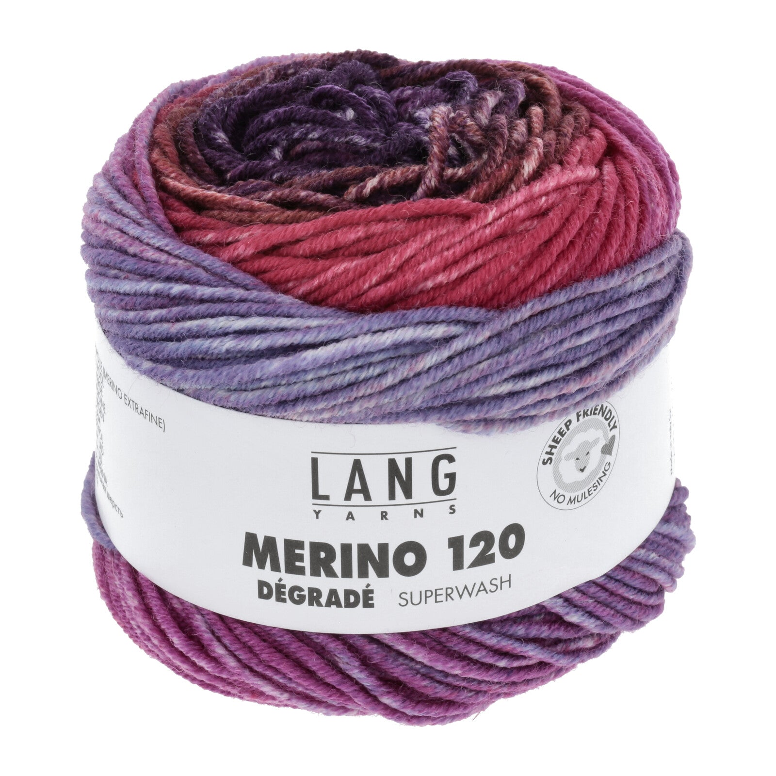 MERINO 120 DÉGRADÉ - ROT/VIOLETT