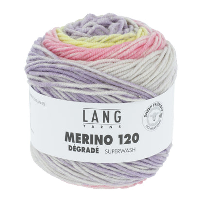 MERINO 120 DÉGRADÉ - ROSA/GELB