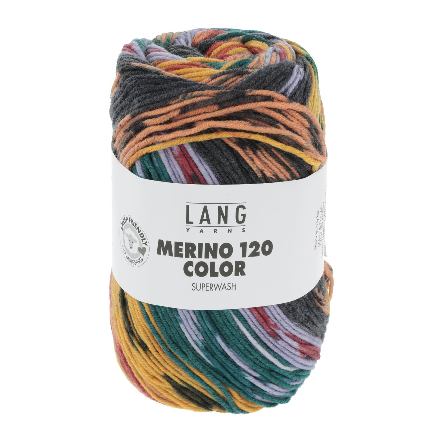 MERINO 120 COLOR - GELB/PETROL/ORANGE/FLIEDER