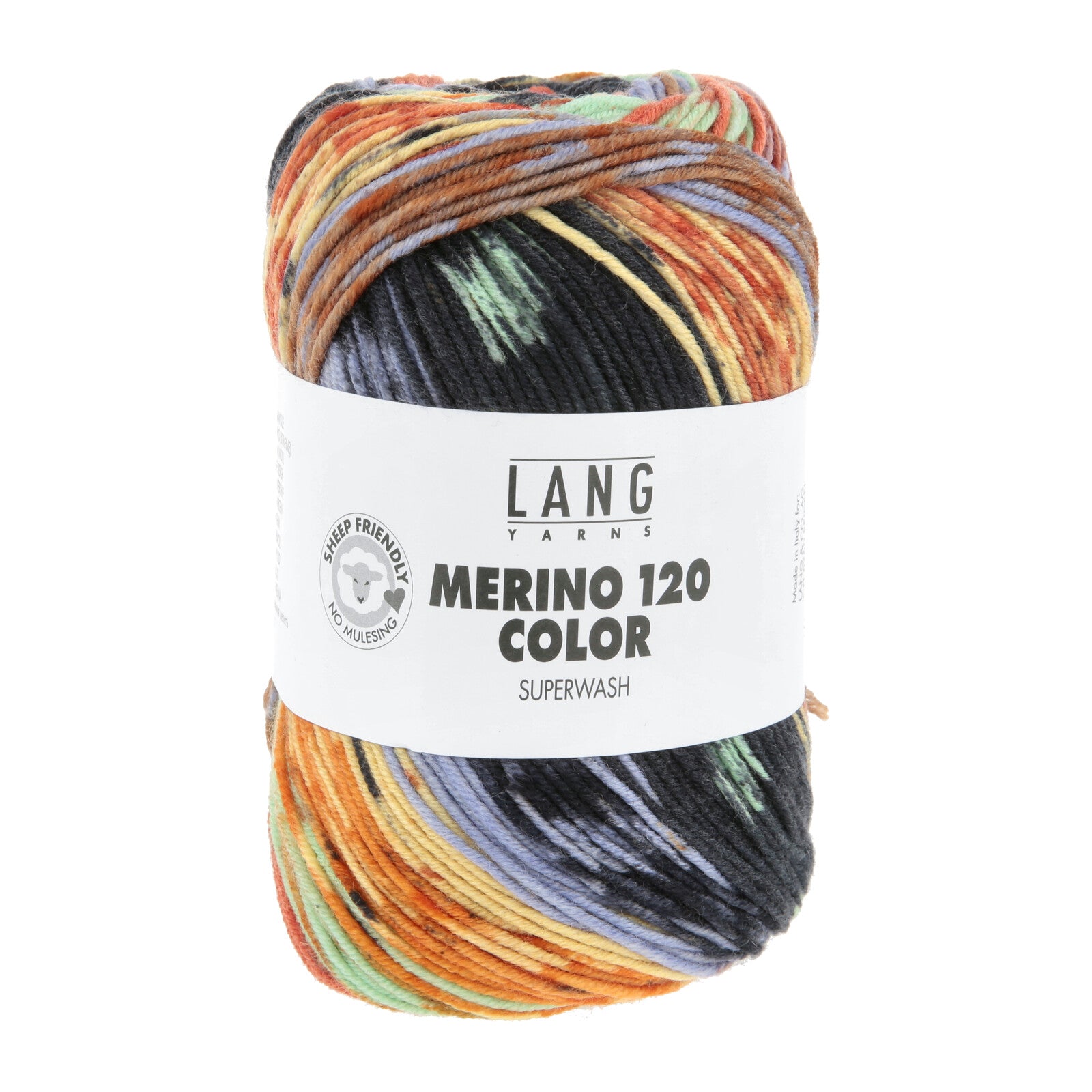 MERINO 120 COLOR - MINT/MAIS/LILA/ORANGE