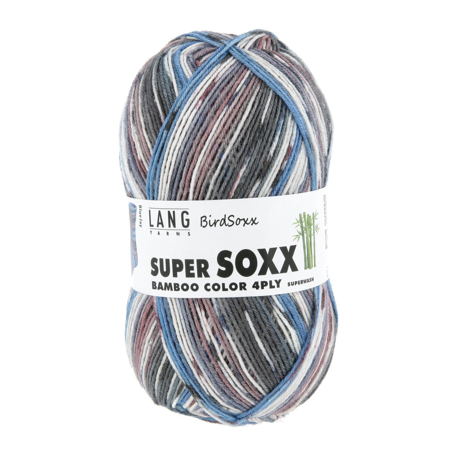 SUPER SOXX BAMBOO COLOR 4-FACH/4-PLY - BLAU/GRAU 1144 BLUE JAY