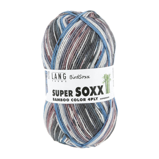 SUPER SOXX BAMBOO COLOR 4-FACH/4-PLY - BLAU/GRAU 1144 BLUE JAY