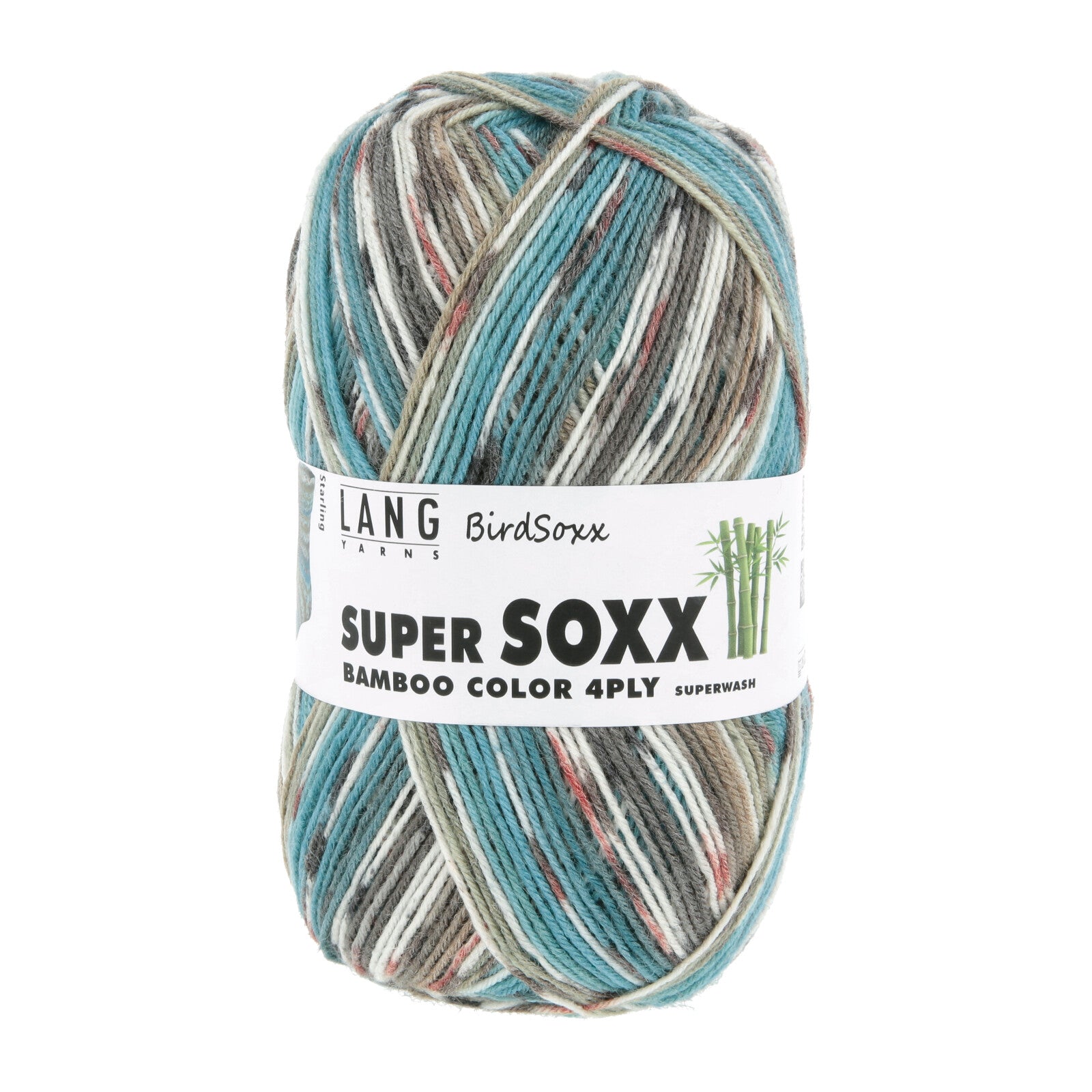 SUPER SOXX BAMBOO COLOR 4-FACH/4-PLY - PETROL/BRAUN 1144 STARLING