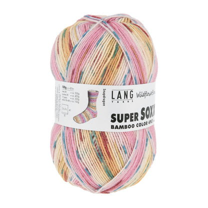 SUPER SOXX BAMBOO COLOR 4-FACH/4-PLY - PINK/PFIRSICH 1152 SNAPDRAGON