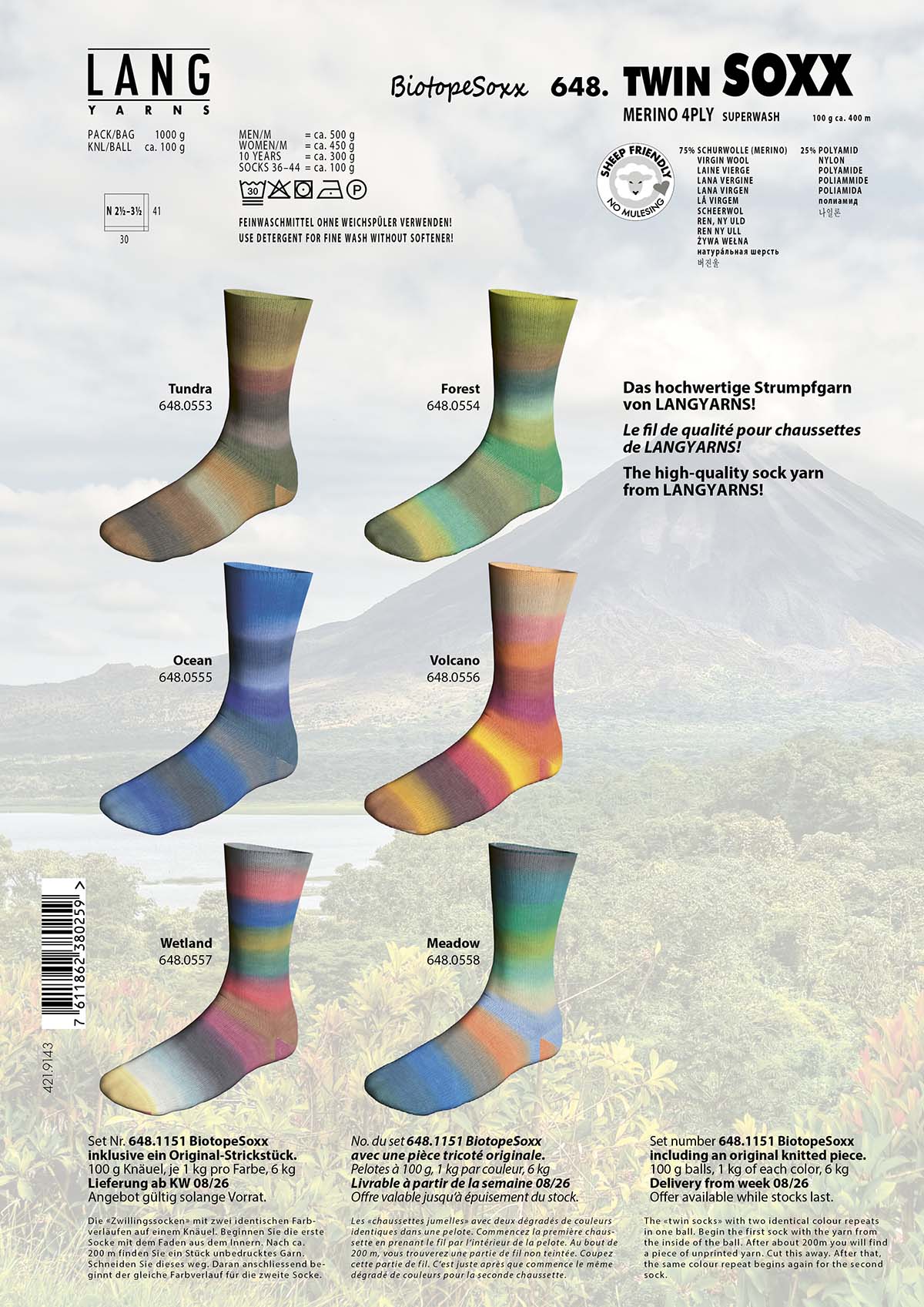 TWIN SOXX MERINO 4-FACH/4-PLY - SET 1151 / BIOTOPESOXX