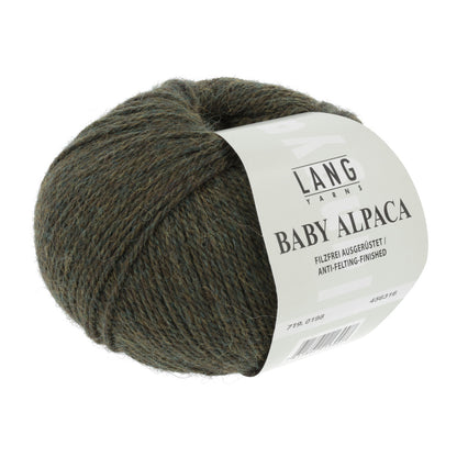 BABY ALPACA - DUNKELOLIVE MÉLANGE