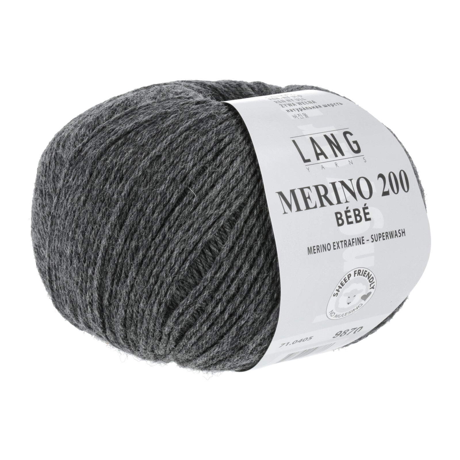 MERINO 200 BEBE - DUNKELGRAU MÉLANGE