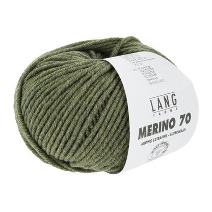 MERINO 70 - DUNKELOLIVE MÉLANGE