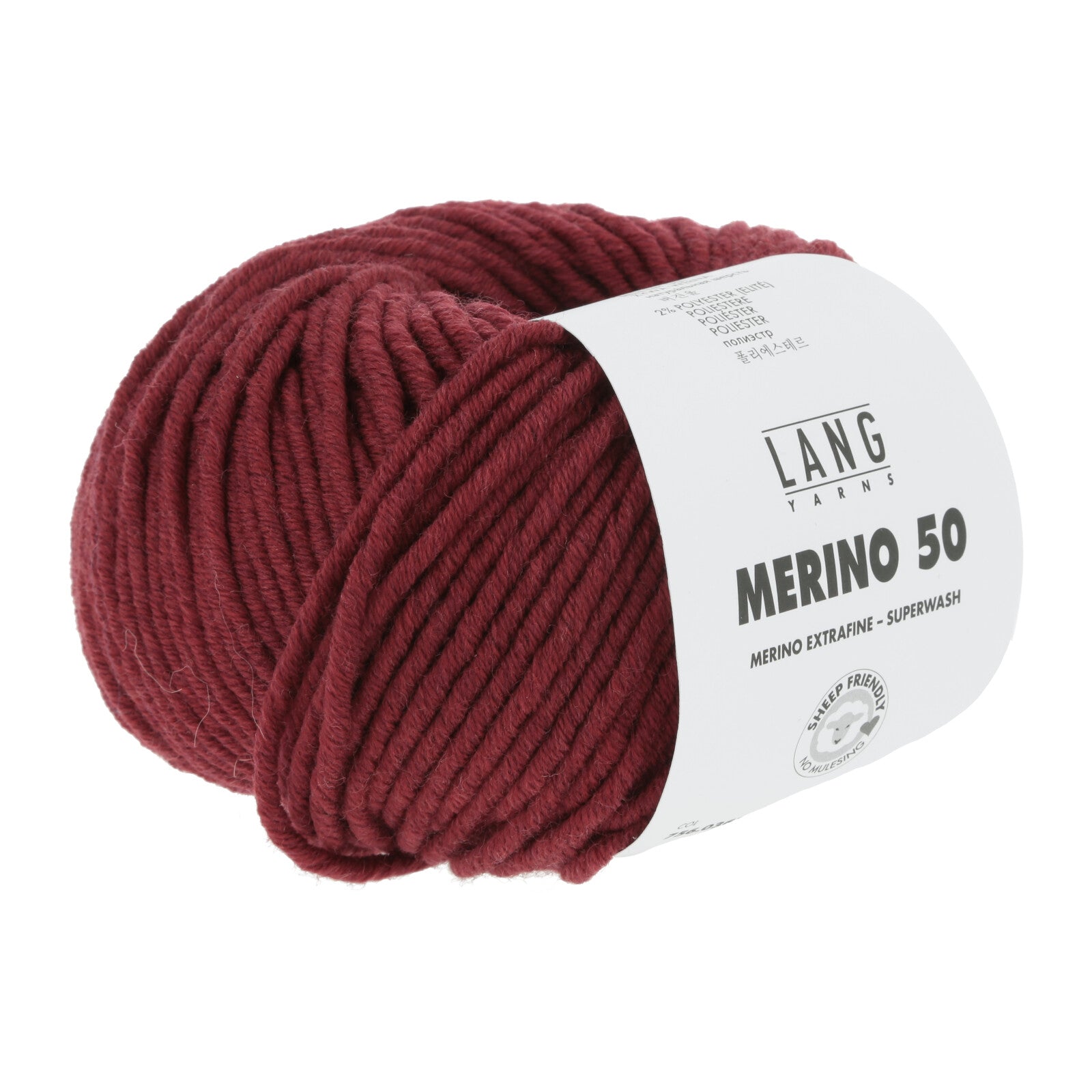 MERINO 50 - DUNKELROT MÉLANGE