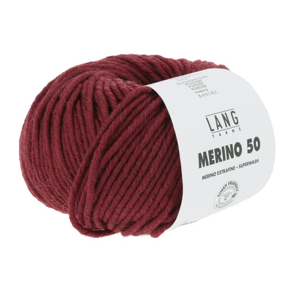 MERINO 50 - DUNKELROT MÉLANGE
