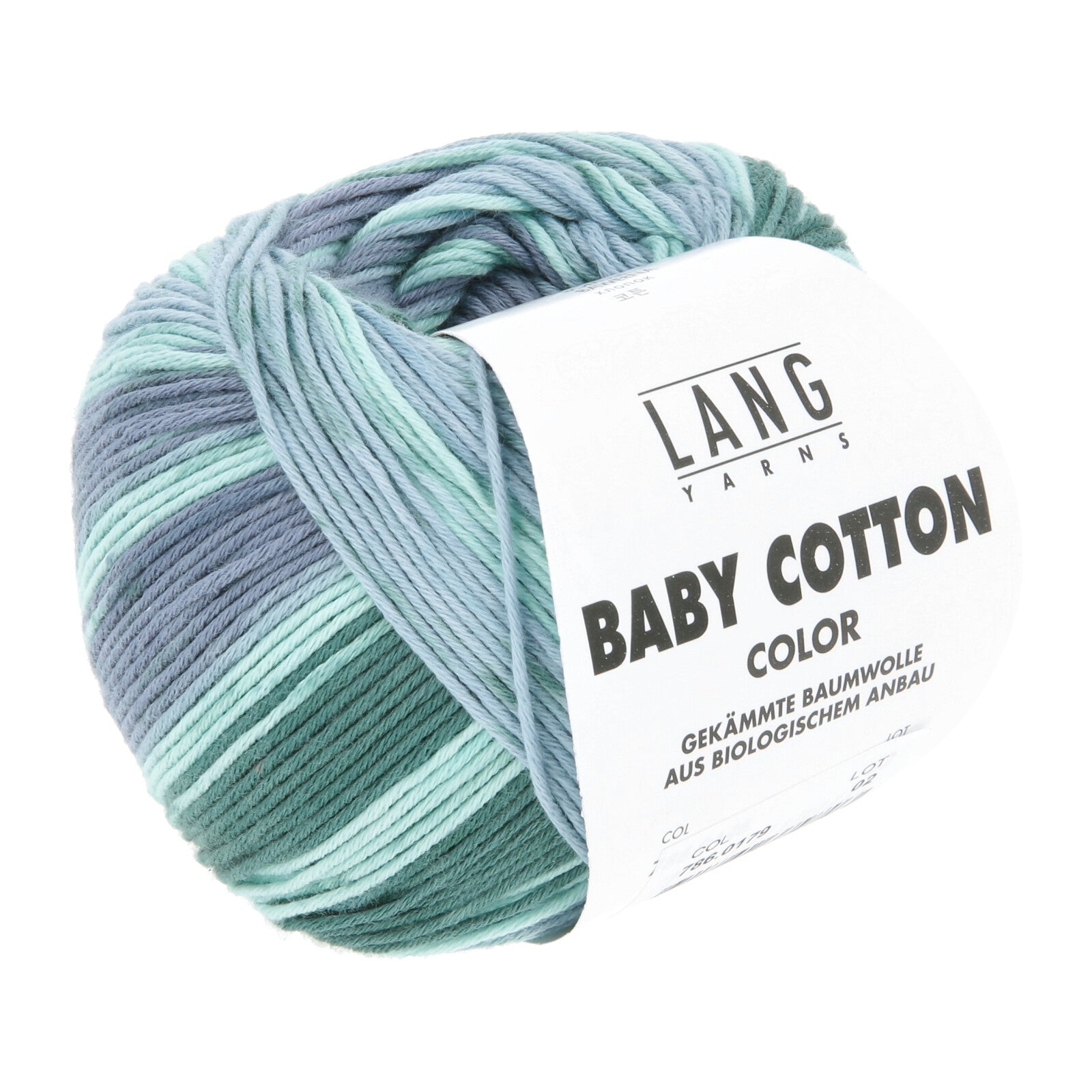 BABY COTTON COLOR - TÜRKIS/VIOLETT/GRÜN