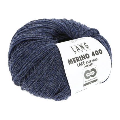 MERINO 400 LACE - JEANS DUNKEL MÉLANGE