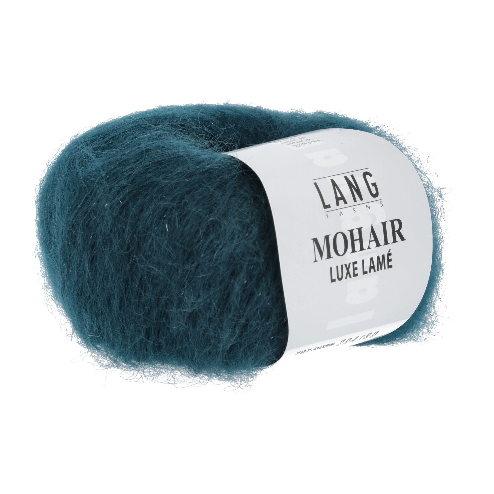 MOHAIR LUXE LAME - SILBER - PETROL