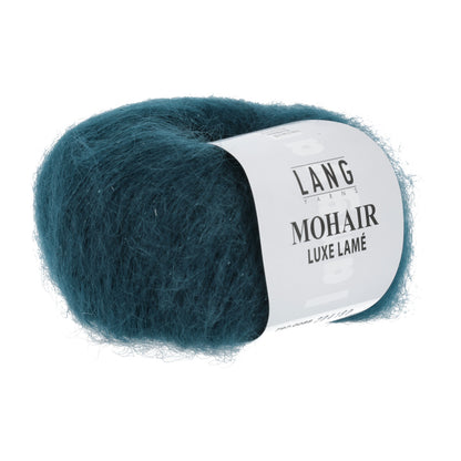 MOHAIR LUXE LAME - SILBER - PETROL