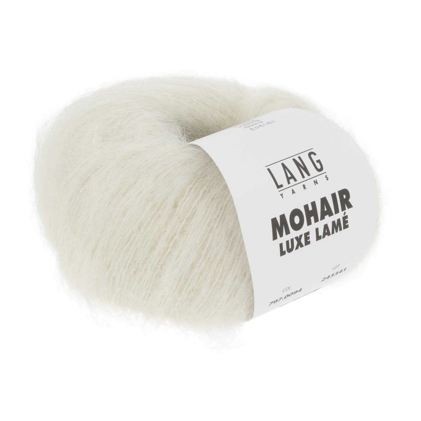 MOHAIR LUXE LAME - SILBER - OFFWHITE