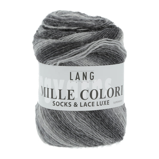 MILLE COLORI SOCKS & LACE LUXE - HELLGRAU/ANTHRAZIT-SILBER