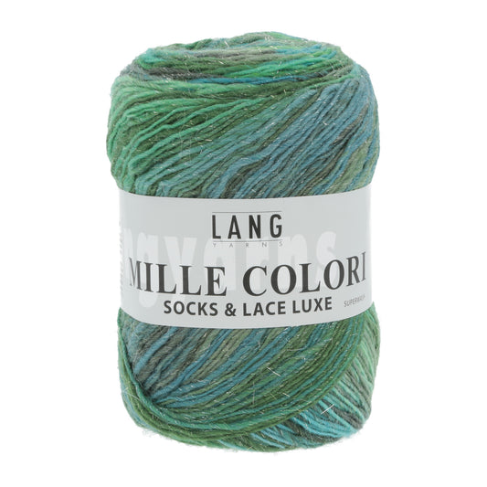 MILLE COLORI SOCKS & LACE LUXE - GRÜN/BLAU/GRAU
