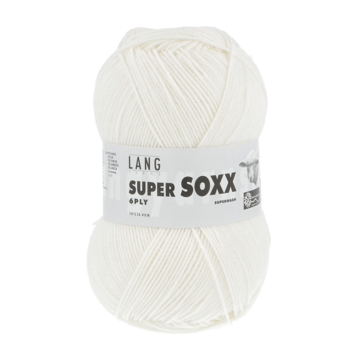 SUPER SOXX 6-FACH/6-PLY - WEISS
