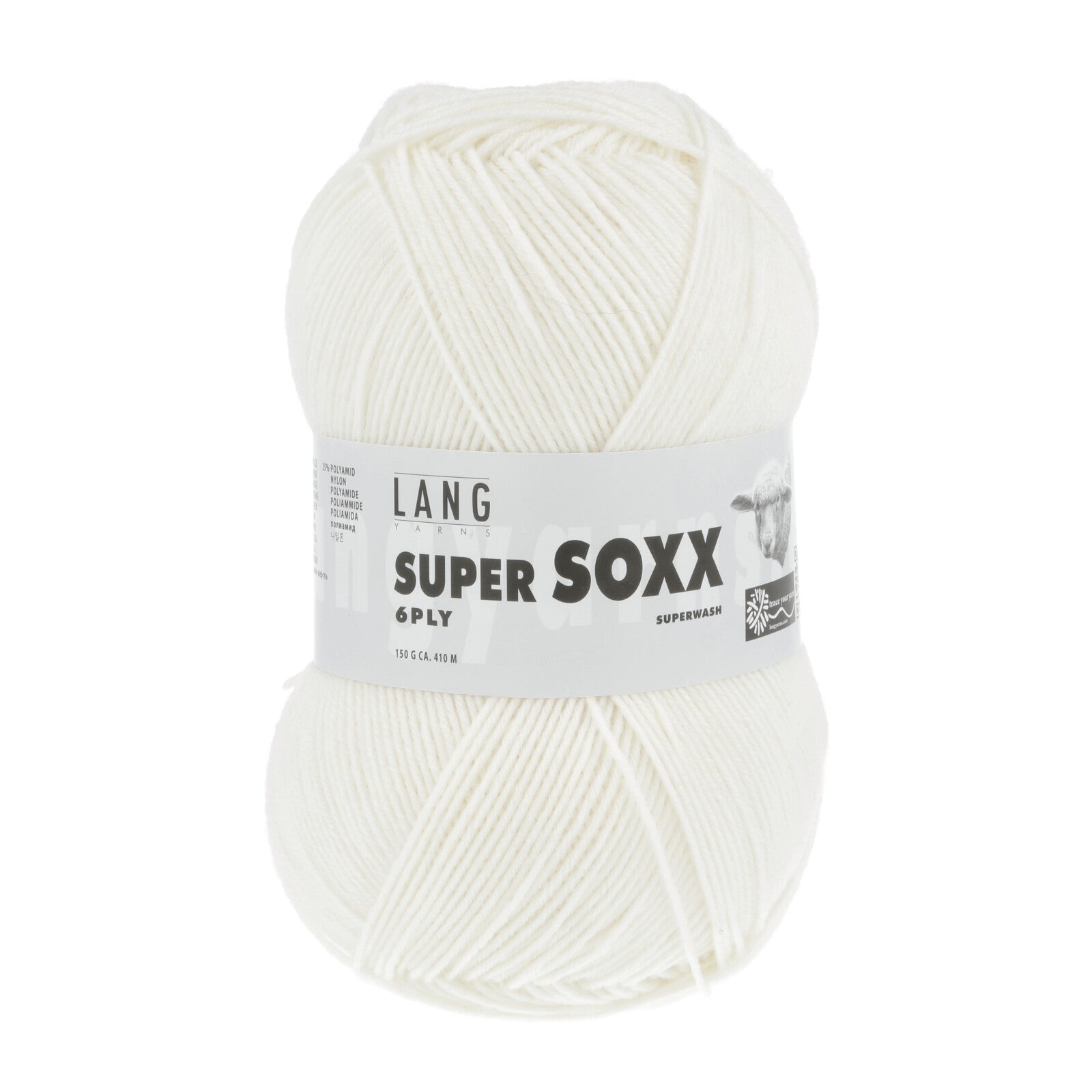 SUPER SOXX 6-FACH/6-PLY - WEISS