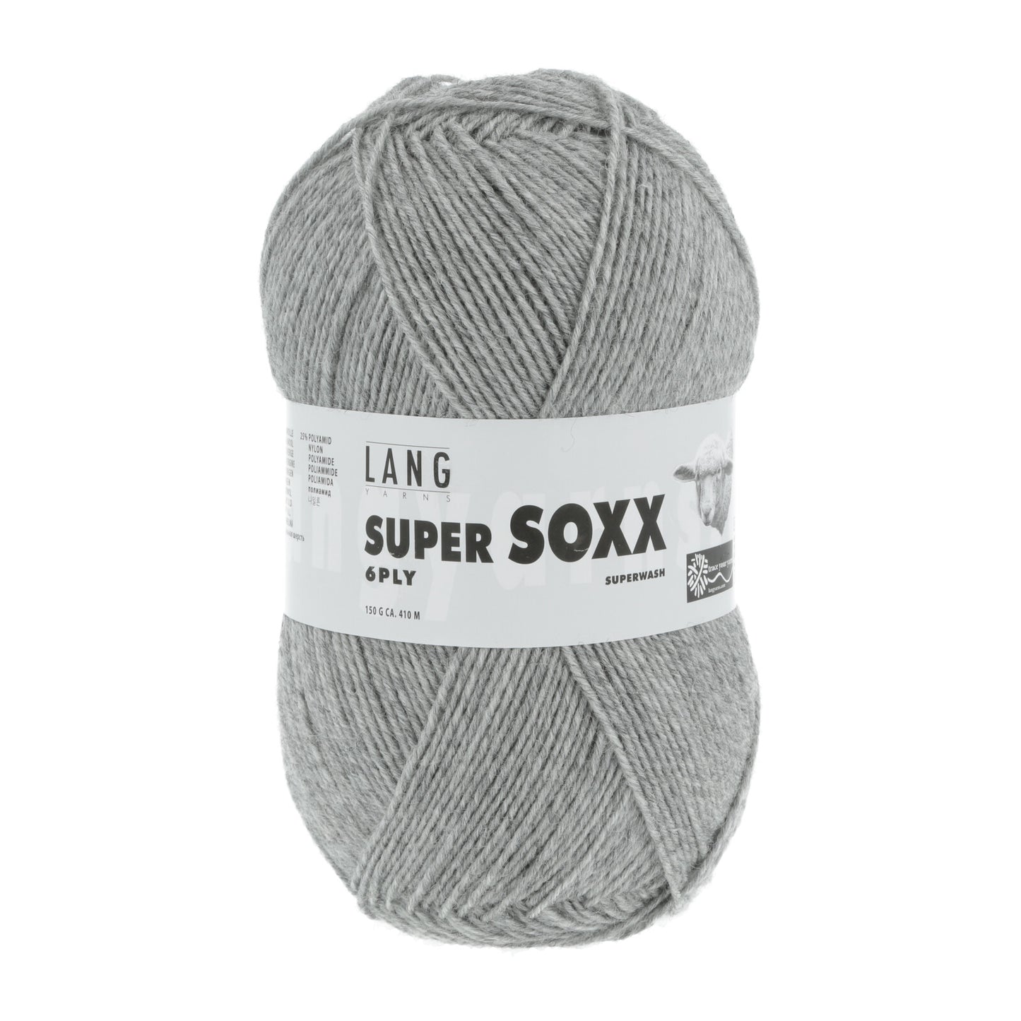 SUPER SOXX 6-FACH/6-PLY - GRAU MÉLANGE
