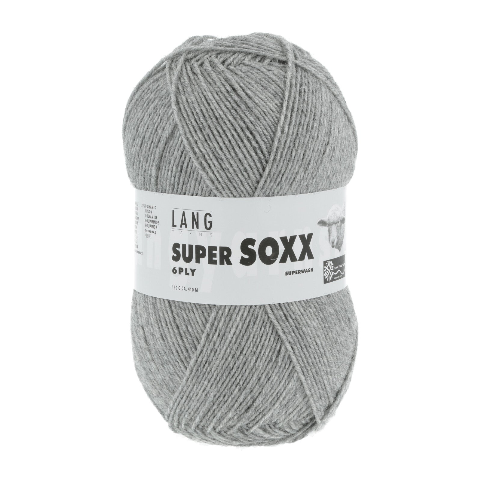 SUPER SOXX 6-FACH/6-PLY - GRAU MÉLANGE