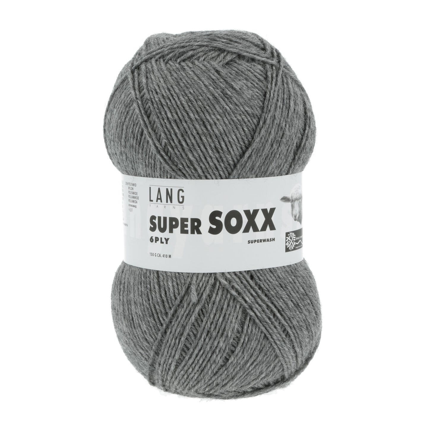 SUPER SOXX 6-FACH/6-PLY - DUNKELGRAU MÉLANGE